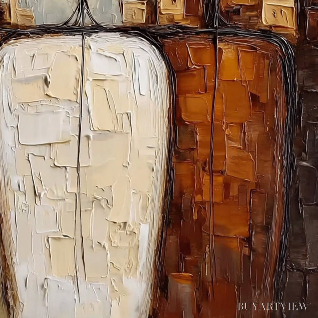 ARTOVITAS Together – Textured Impasto Abstract Figurative Painting - image 3