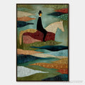 ARTOVITAS the Sojourner – Textured Figurative Painting of a Rider on Horseback - image 1
