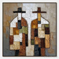 ARTOVITAS Companions – Textured Abstract Figurative Impasto Painting - image 1