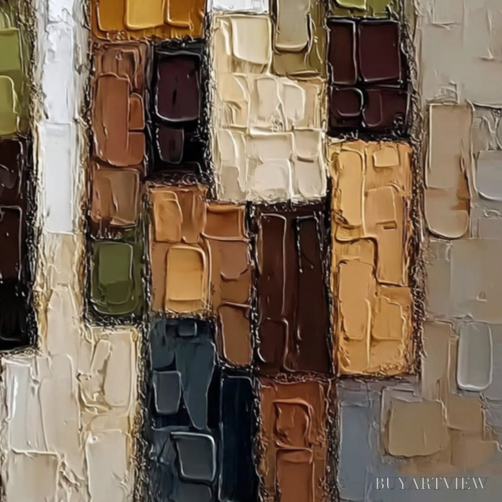 ARTOVITAS Companions – Textured Abstract Figurative Impasto Painting - image 3