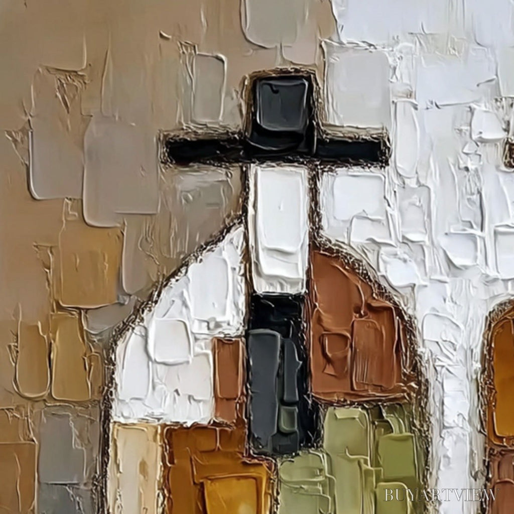 ARTOVITAS Companions – Textured Abstract Figurative Impasto Painting - image 5