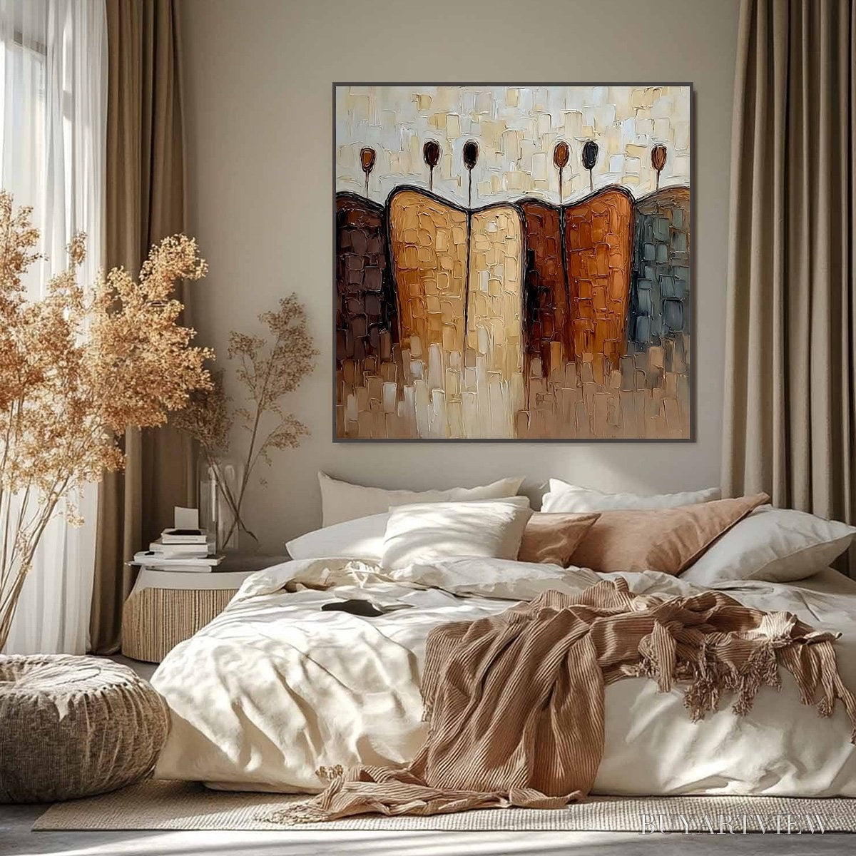 ARTOVITAS Convergence – Textured Abstract Figurative Impasto Painting - image 2