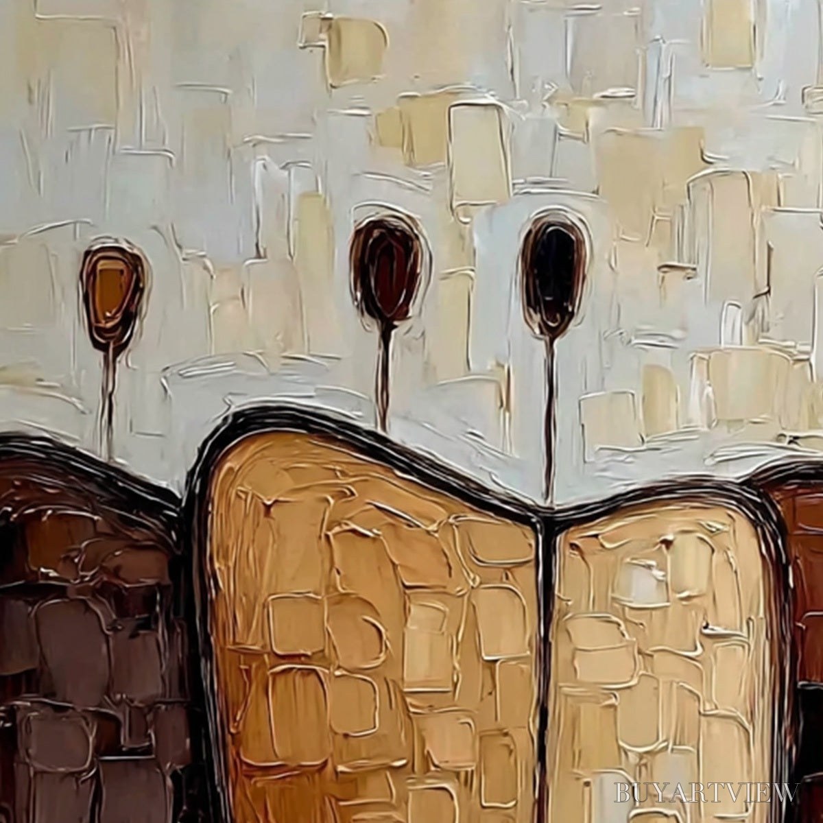 ARTOVITAS Convergence – Textured Abstract Figurative Impasto Painting - image 3