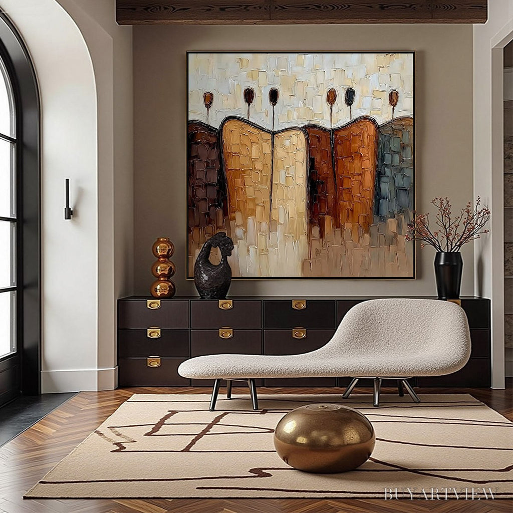 ARTOVITAS Convergence – Textured Abstract Figurative Impasto Painting - image 4