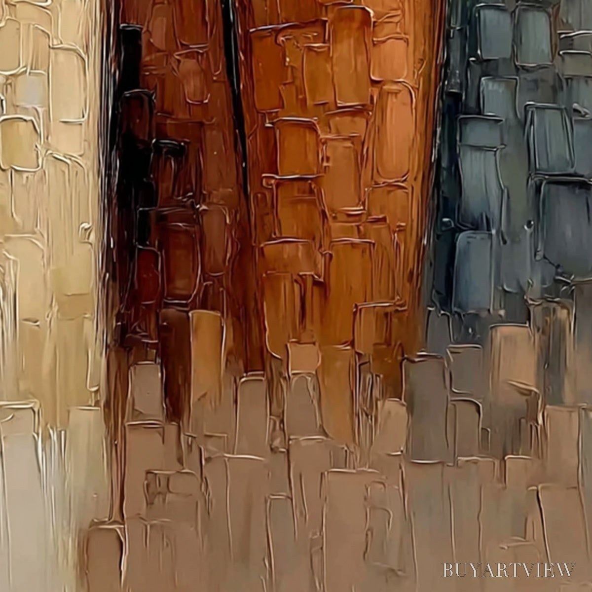 ARTOVITAS Convergence – Textured Abstract Figurative Impasto Painting - image 5
