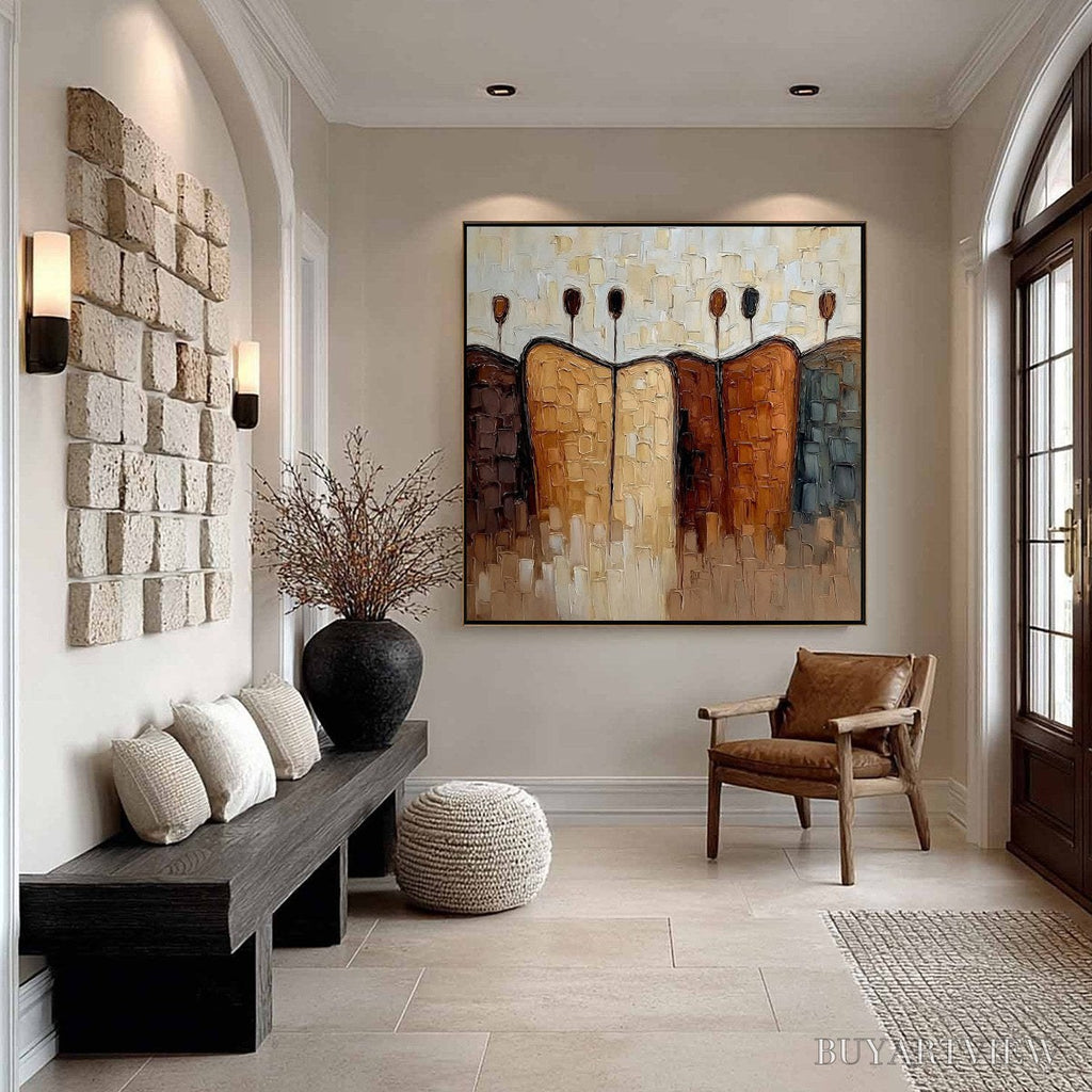 ARTOVITAS Convergence – Textured Abstract Figurative Impasto Painting - image 6
