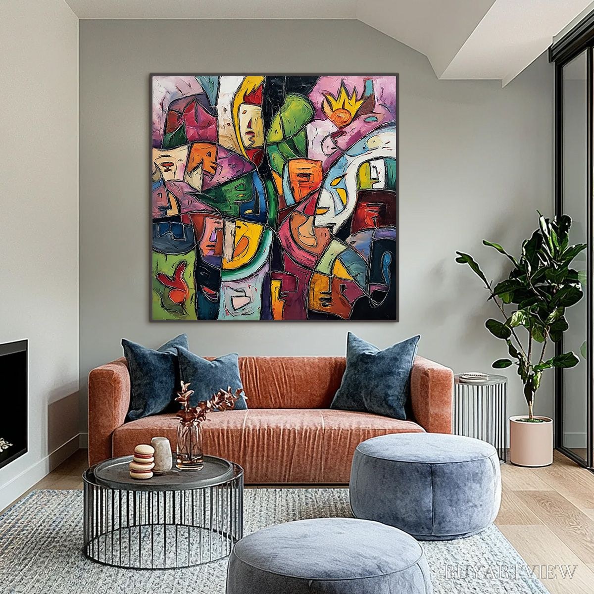 ARTOVITAS Carnival of Souls – Large Colorful Abstract Figurative - image 2