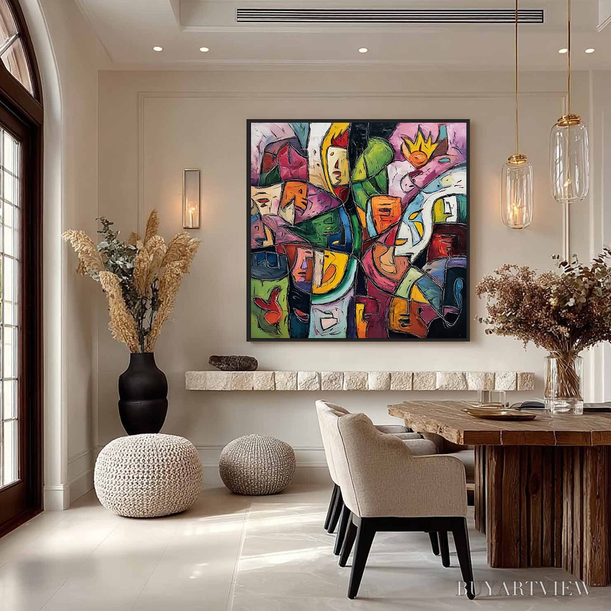 ARTOVITAS Carnival of Souls – Large Colorful Abstract Figurative - image 4