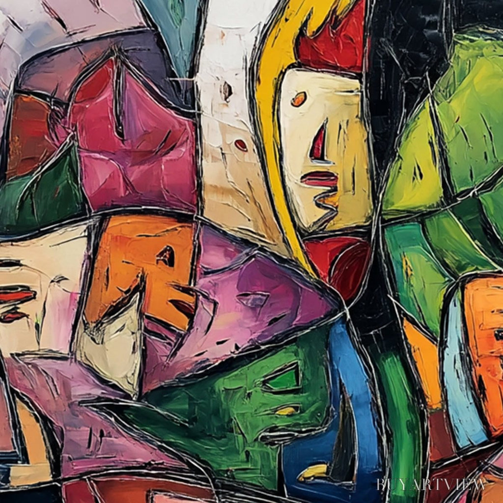 ARTOVITAS Carnival of Souls – Large Colorful Abstract Figurative - image 5