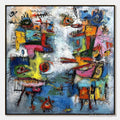 ARTOVITAS Confrontation – Vibrant Abstract Figurative Expressionist Painting - image 1