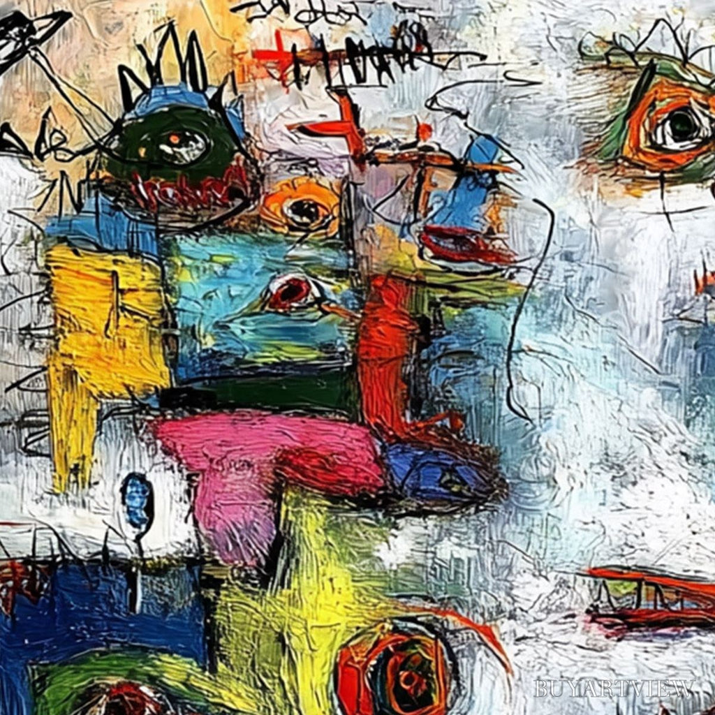 ARTOVITAS Confrontation – Vibrant Abstract Figurative Expressionist Painting - image 5