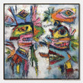 ARTOVITAS Conversation Pieces – Vibrant Textured Abstract Figurative Painting - image 1