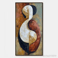ARTOVITAS Unity – Textured Abstract Figurative Oil Painting of Embracing Forms - image 1