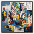ARTOVITAS Conversations – Colorful Abstract Figurative People Painting - image 1