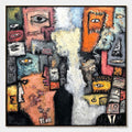 ARTOVITAS the Watchers – Large Square Abstract Figurative - image 1
