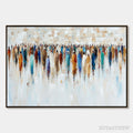 ARTOVITAS Convergence – Textured Abstract Figurative Crowd Painting - image 1