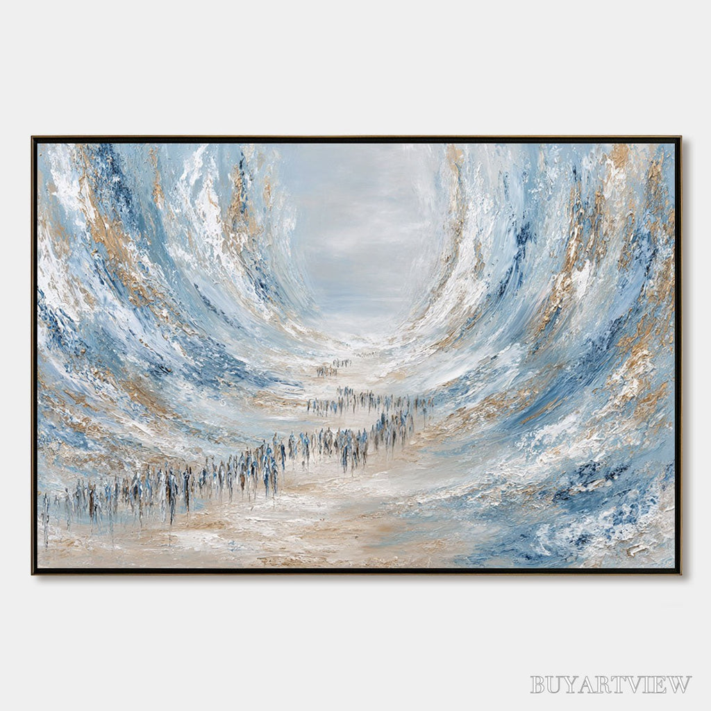 ARTOVITAS the Exodus – Large Abstract Figurative Textured - image 1
