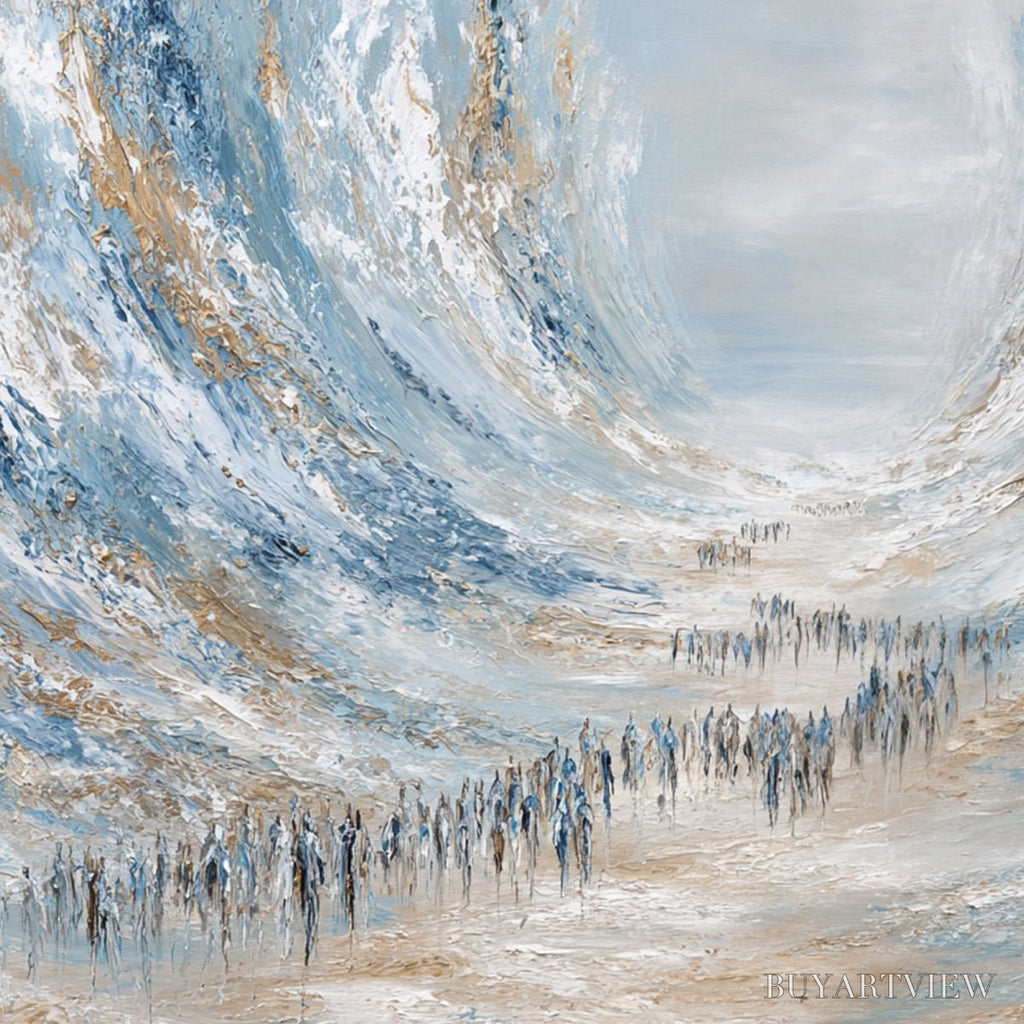 ARTOVITAS the Exodus – Large Abstract Figurative Textured - image 5