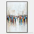 ARTOVITAS Convergence – Colorful Abstract Figurative Painting of a Crowd - image 1