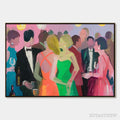 ARTOVITAS Cocktail Hour – Figurative Oil Painting, Social Scene - image 1