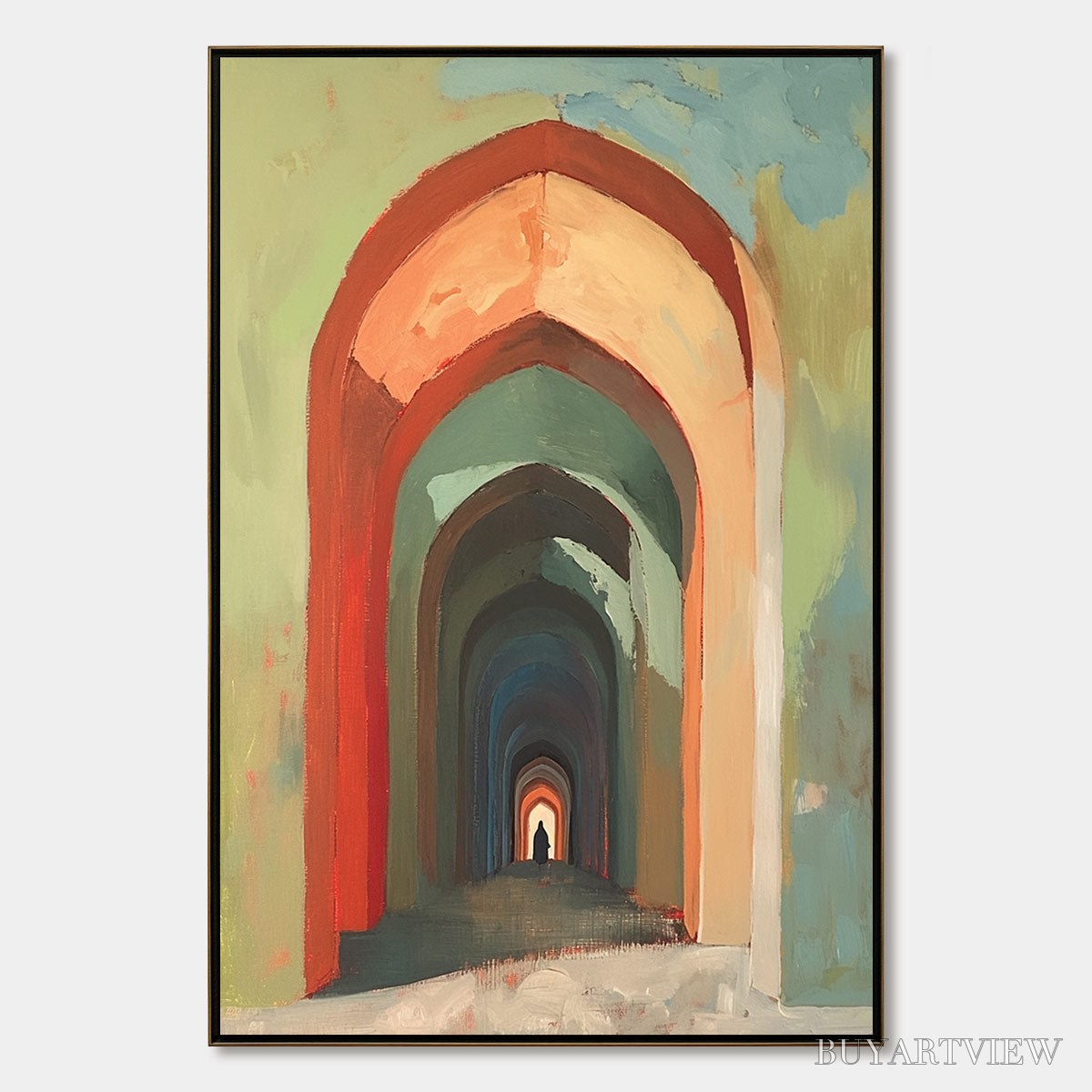 ARTOVITAS Passage – Architectural Oil Painting with Warm Tones - image 1