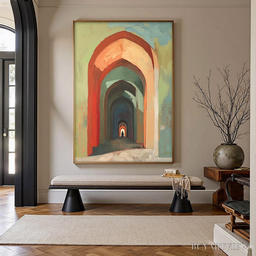 ARTOVITAS Passage – Architectural Oil Painting with Warm Tones - image 2