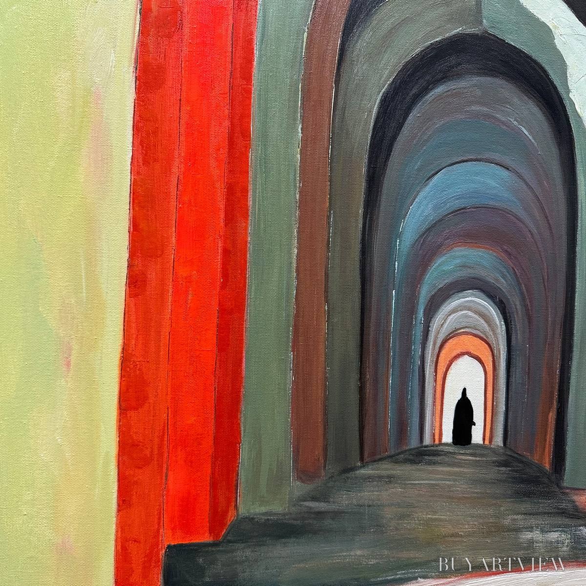 ARTOVITAS Passage – Architectural Oil Painting with Warm Tones - image 3