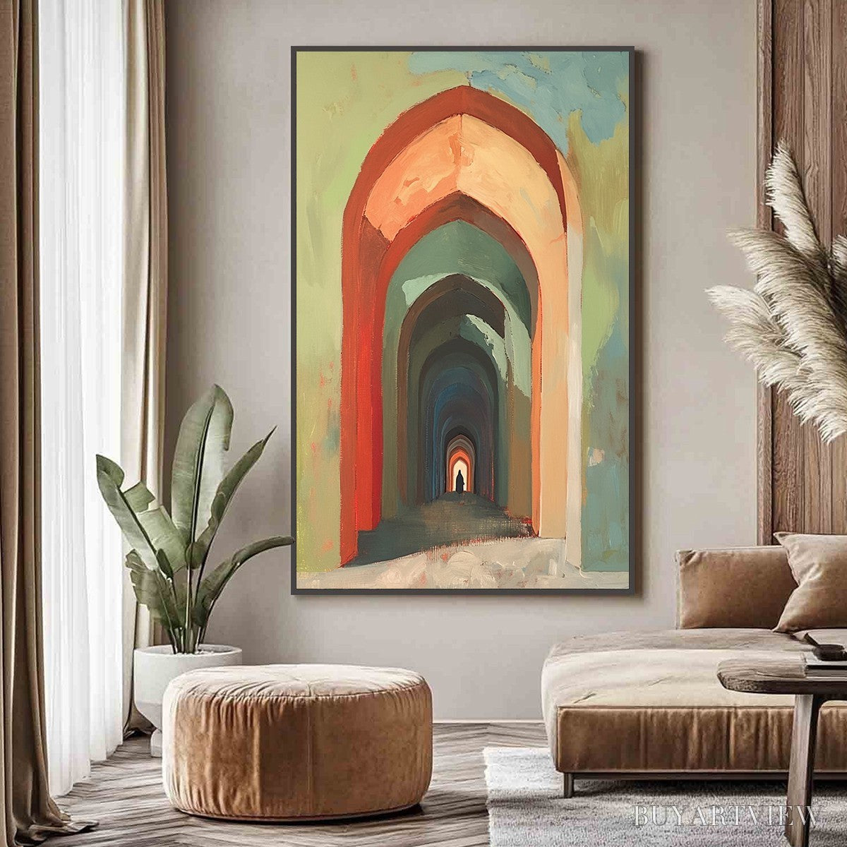 ARTOVITAS Passage – Architectural Oil Painting with Warm Tones - image 4