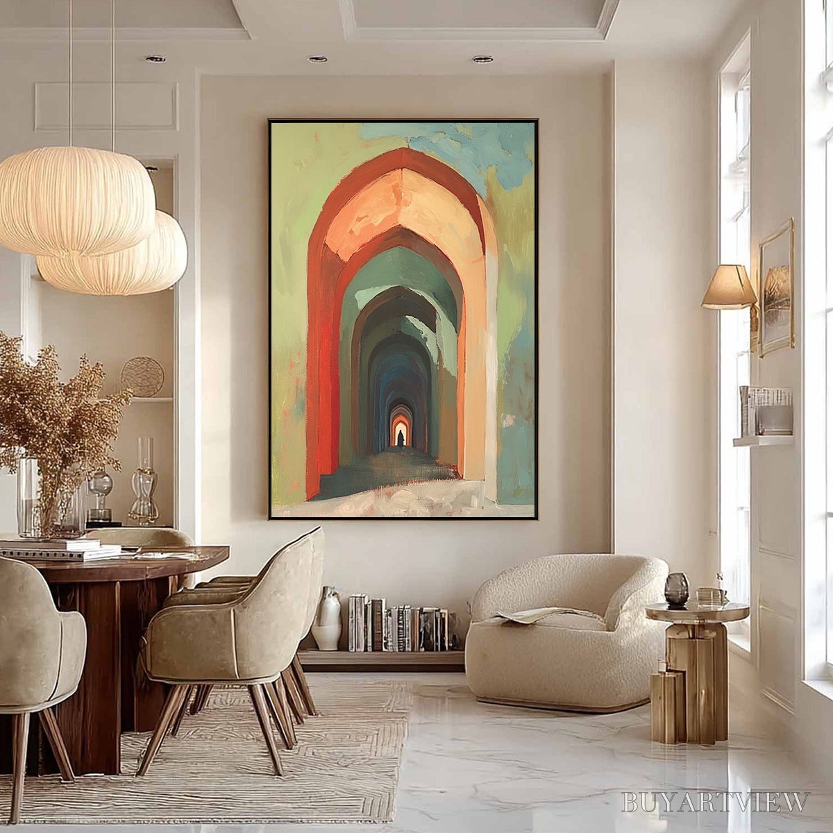 ARTOVITAS Passage – Architectural Oil Painting with Warm Tones - image 5