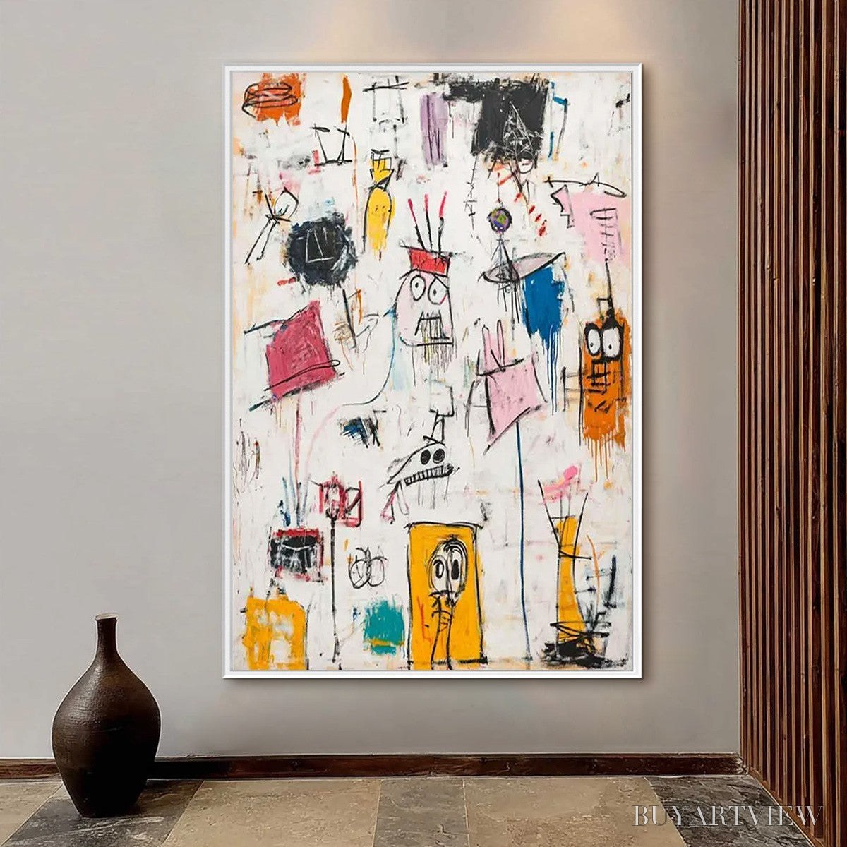 ARTOVITAS Playful Graffiti – Abstract Figurative Oil Painting - image 2