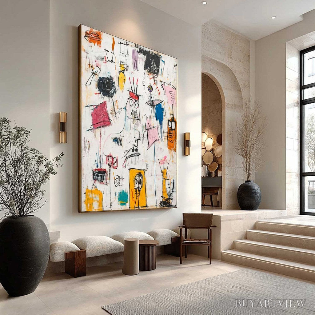ARTOVITAS Playful Graffiti – Abstract Figurative Oil Painting - image 5