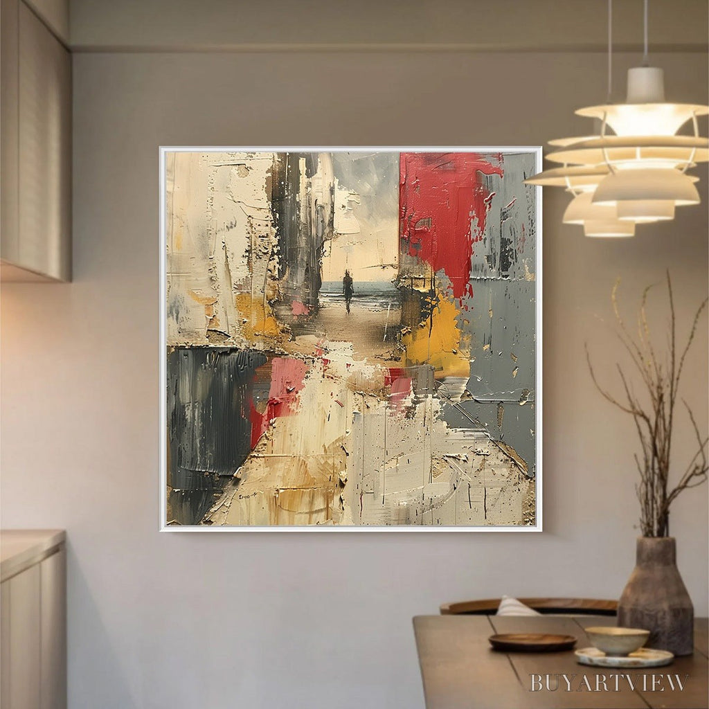 ARTOVITAS Threshold – Textured Impasto Abstract Seaside Oil Painting - image 2