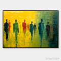 ARTOVITAS Gathering Light – Vibrant Abstract Figurative Oil Painting - image 1