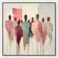 ARTOVITAS Gathering – Abstract Figurative Palette Knife Oil Painting - image 1