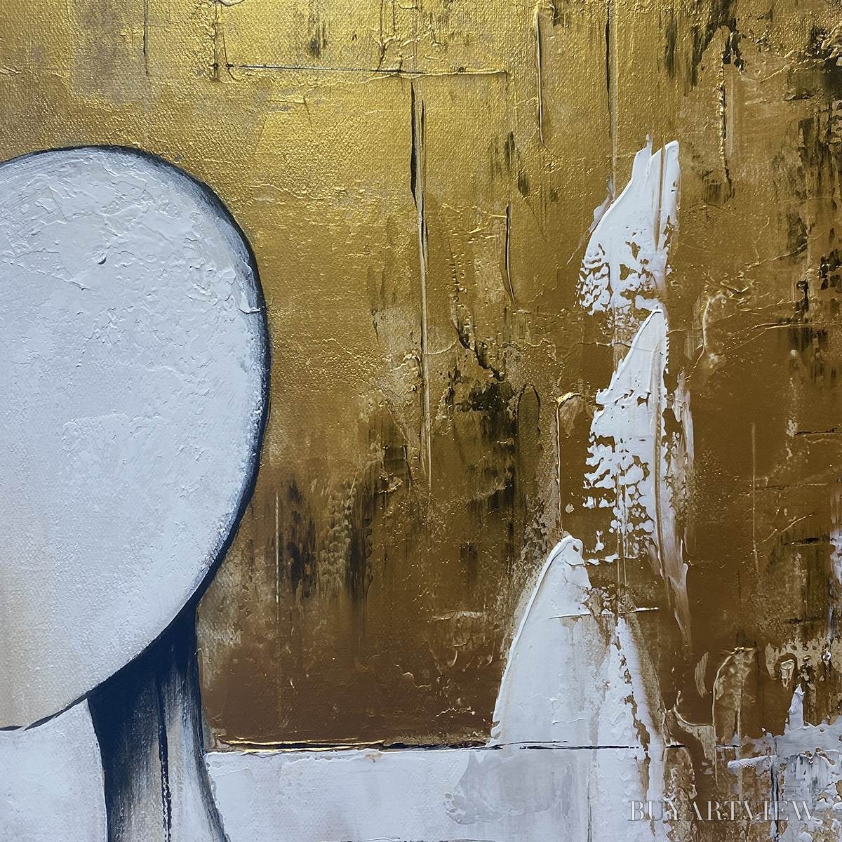 ARTOVITAS Duality – Abstract Figurative Textured Oil Painting - image 3