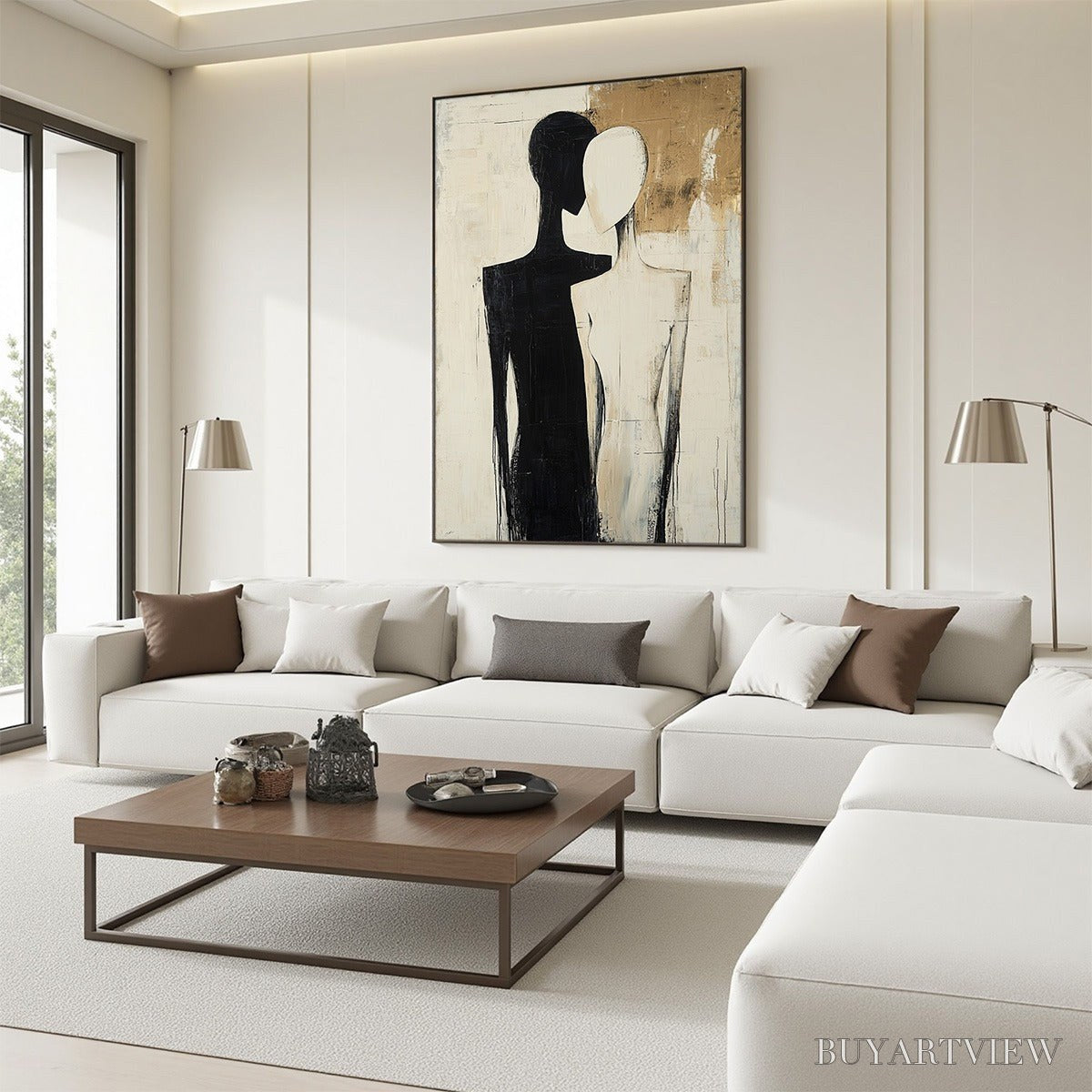 ARTOVITAS Duality – Abstract Figurative Textured Oil Painting - image 4