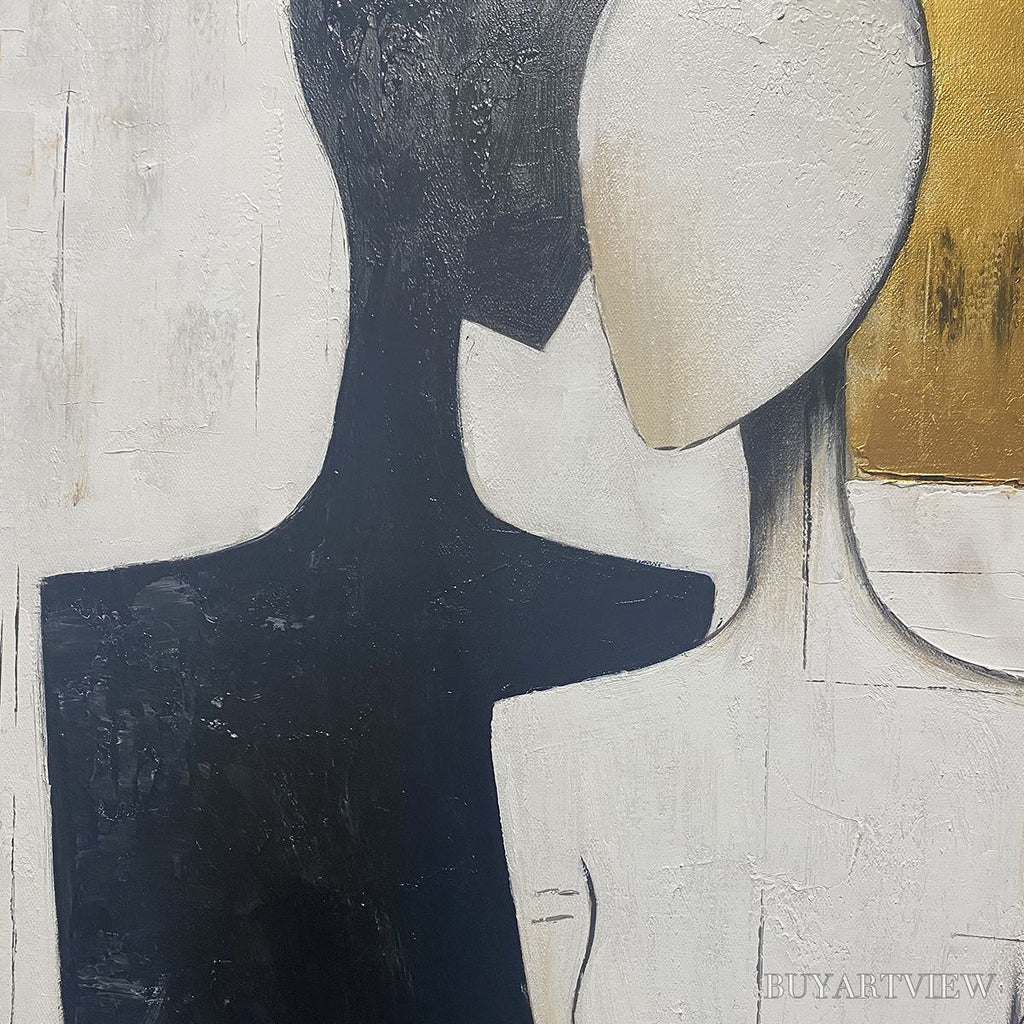 ARTOVITAS Duality – Abstract Figurative Textured Oil Painting - image 6