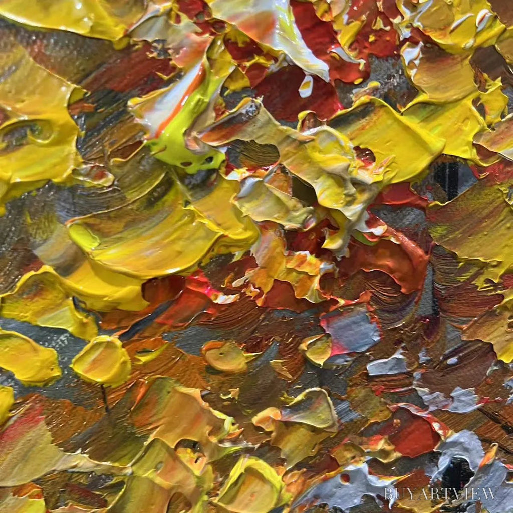 ARTOVITAS Parisian Autumn Stroll – Romantic Cityscape Oil Painting with Eiffel Tower - image 5