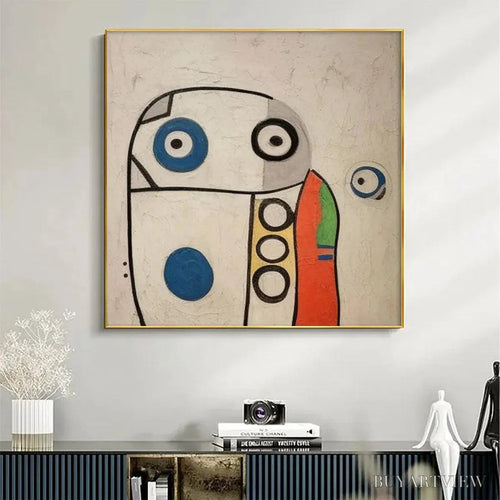 ARTOVITAS Abstract Figure – Colorful Abstract Painting, Square - image 2
