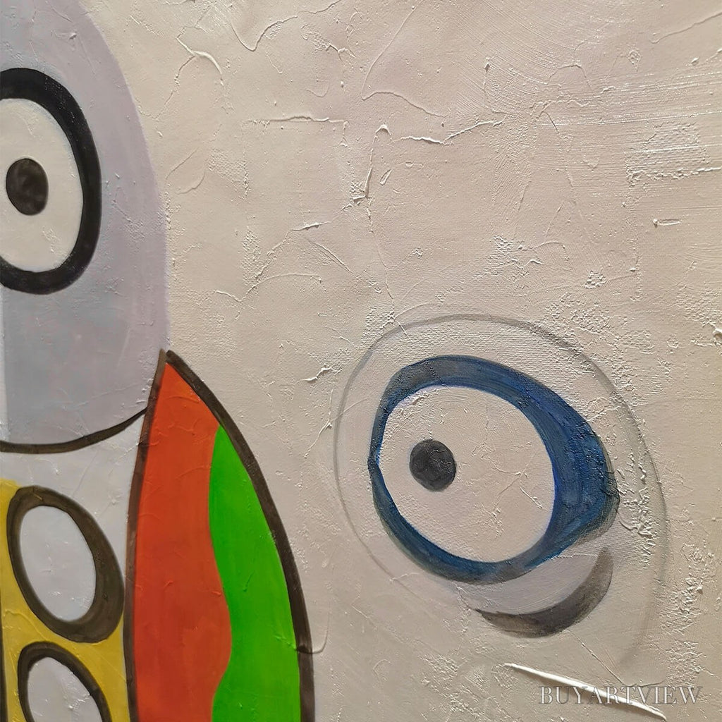 ARTOVITAS Abstract Figure – Colorful Abstract Painting, Square - image 3