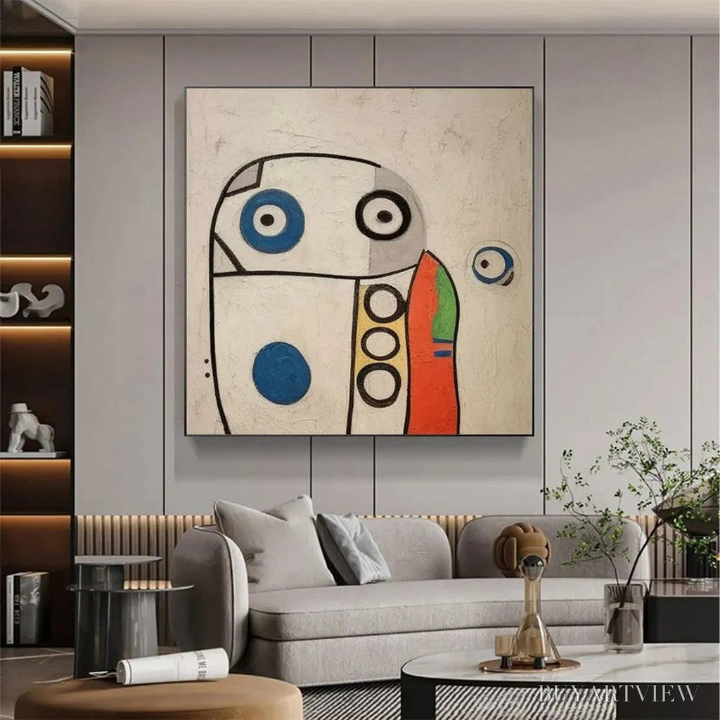 ARTOVITAS Abstract Figure – Colorful Abstract Painting, Square - image 4