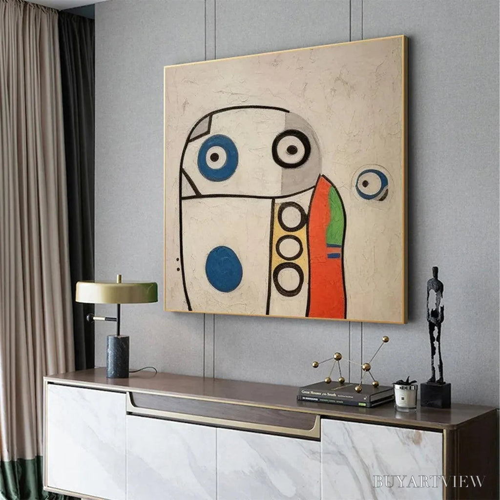ARTOVITAS Abstract Figure – Colorful Abstract Painting, Square - image 5