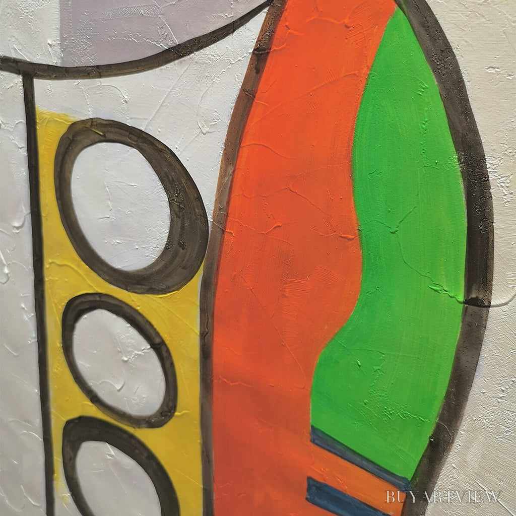 ARTOVITAS Abstract Figure – Colorful Abstract Painting, Square - image 6