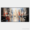 ARTOVITAS Urban Solitude – Minimalist Cityscape Painting - image 1