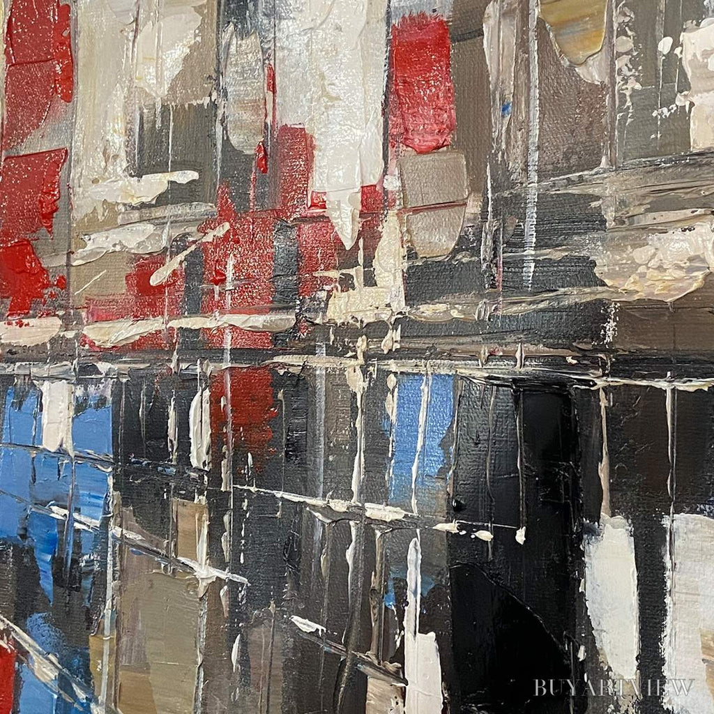 ARTOVITAS Urban Solitude – Minimalist Cityscape Painting - image 3