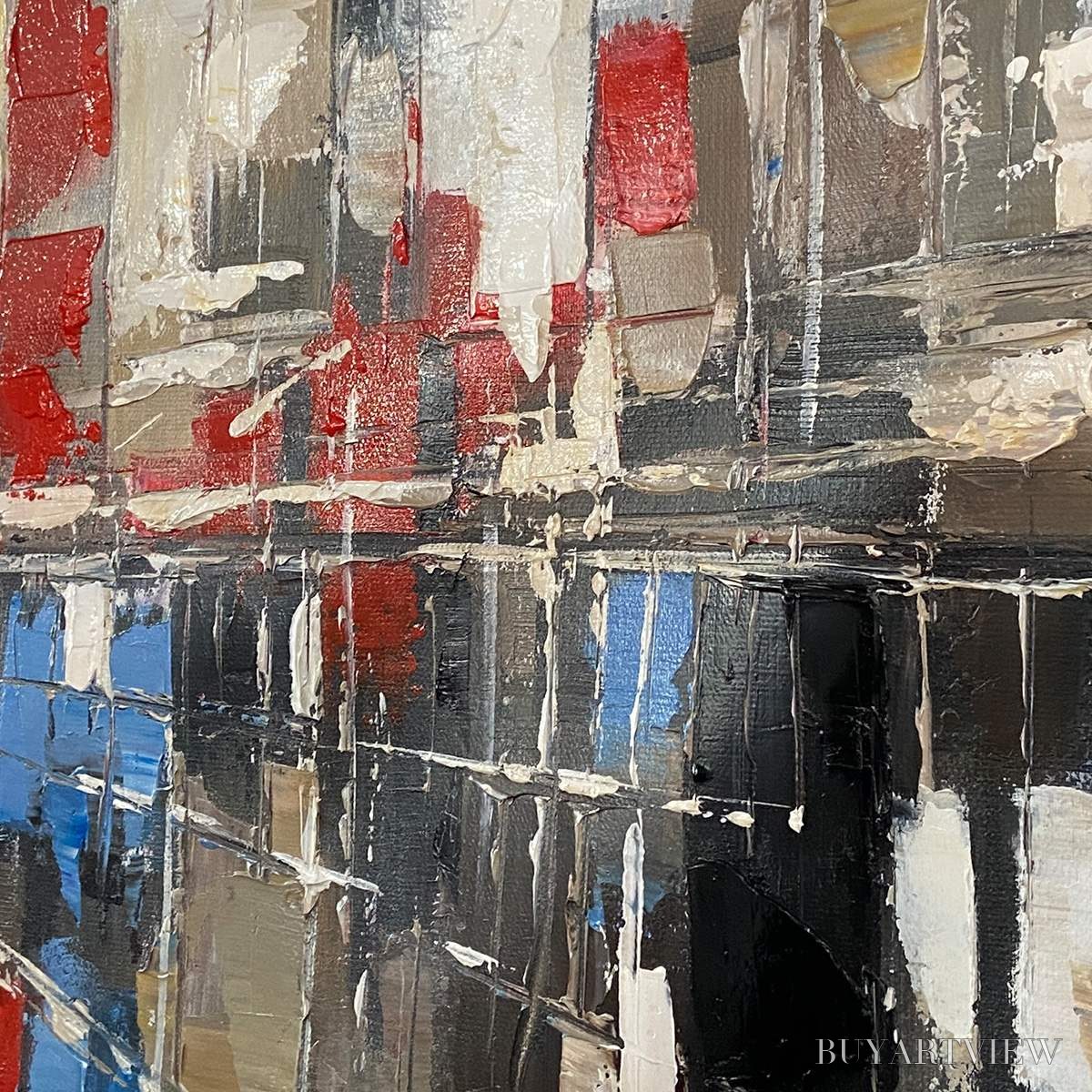 ARTOVITAS Urban Solitude – Minimalist Cityscape Painting - image 3