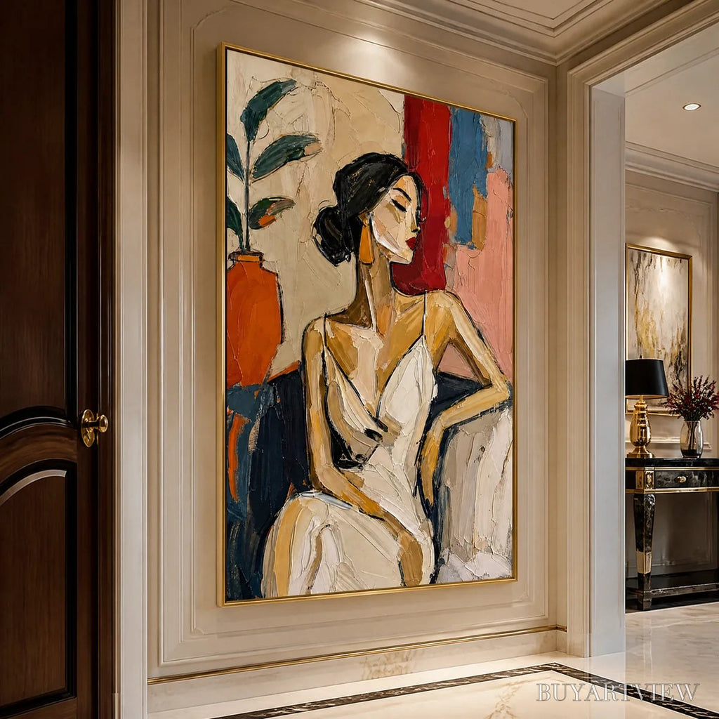 ARTOVITAS Elegant Flame – Elegant Woman Figurative Painting - image 4