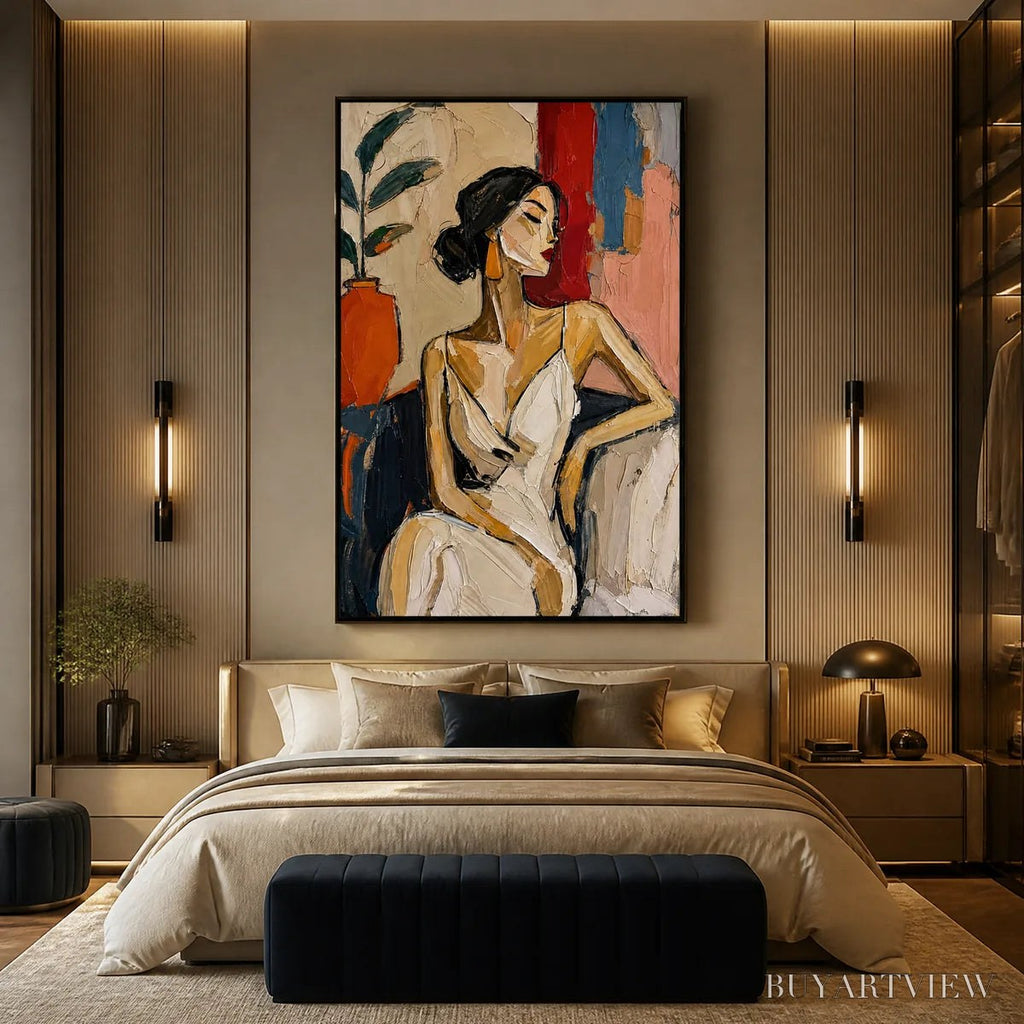 ARTOVITAS Elegant Flame – Elegant Woman Figurative Painting - image 5