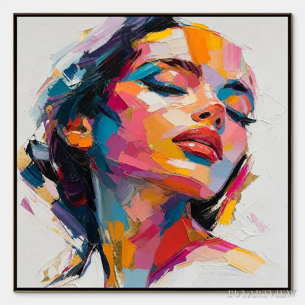 ARTOVITAS Neon Muse – Colorful Pop Art Female Portrait - image 1