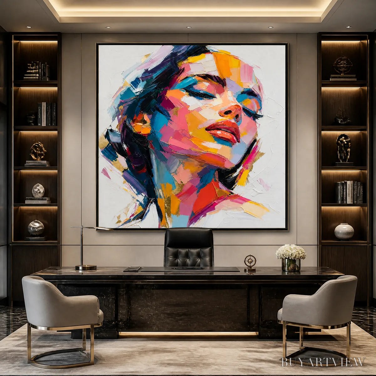 ARTOVITAS Neon Muse – Colorful Pop Art Female Portrait - image 2